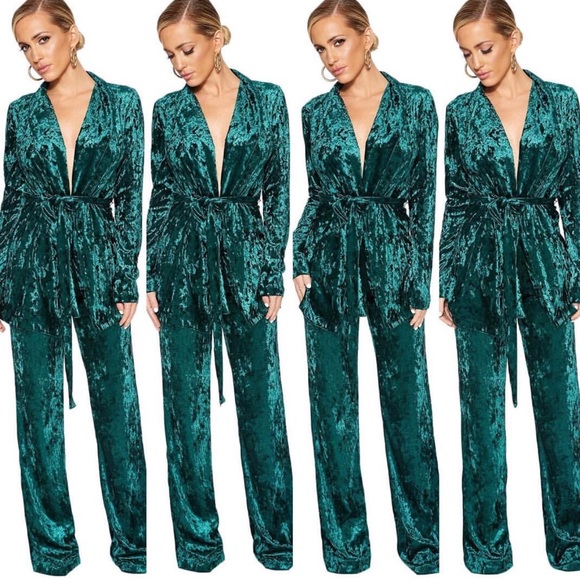 Velvet blazer and pant set Clearance